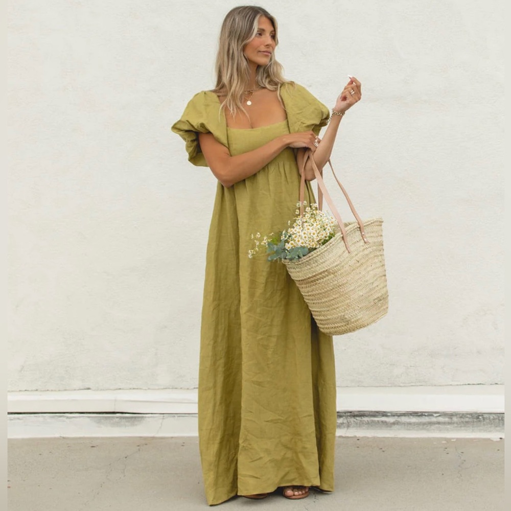 French Riviera 100% Linen Dress